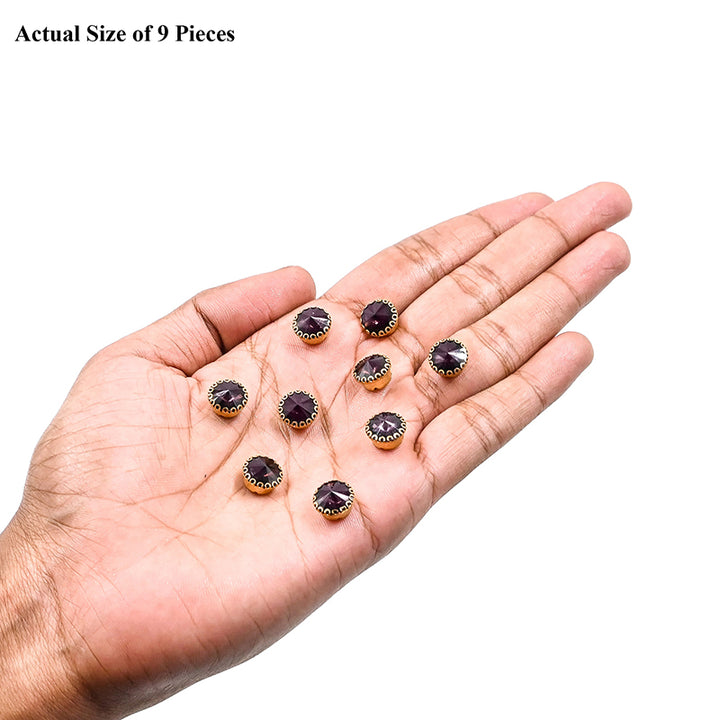 Sew On Dark Purple Glass Stones