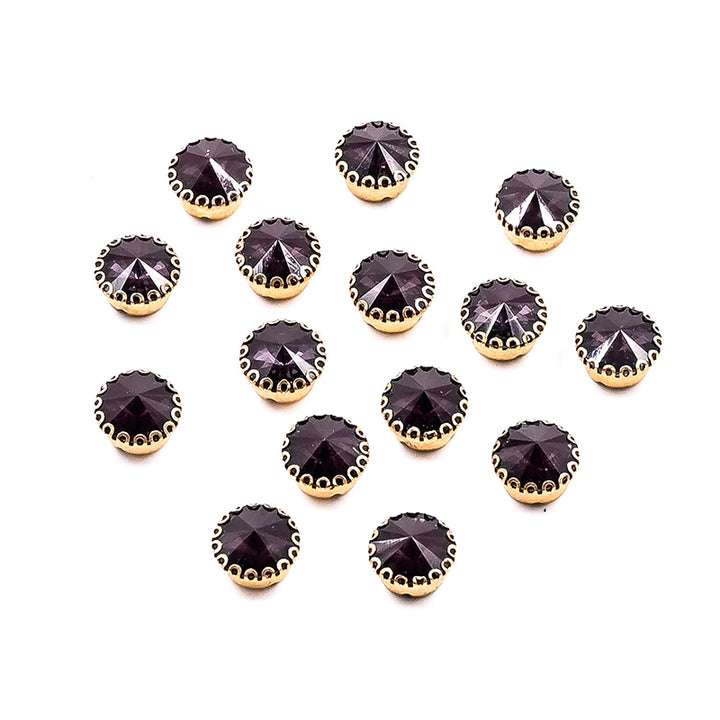 Dark Purple Rivoli Rhinestones