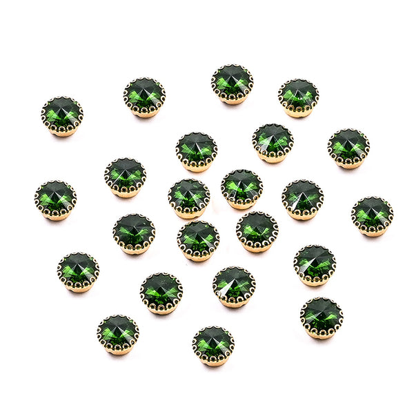 Parrot Green Rivoli Rhinestones
